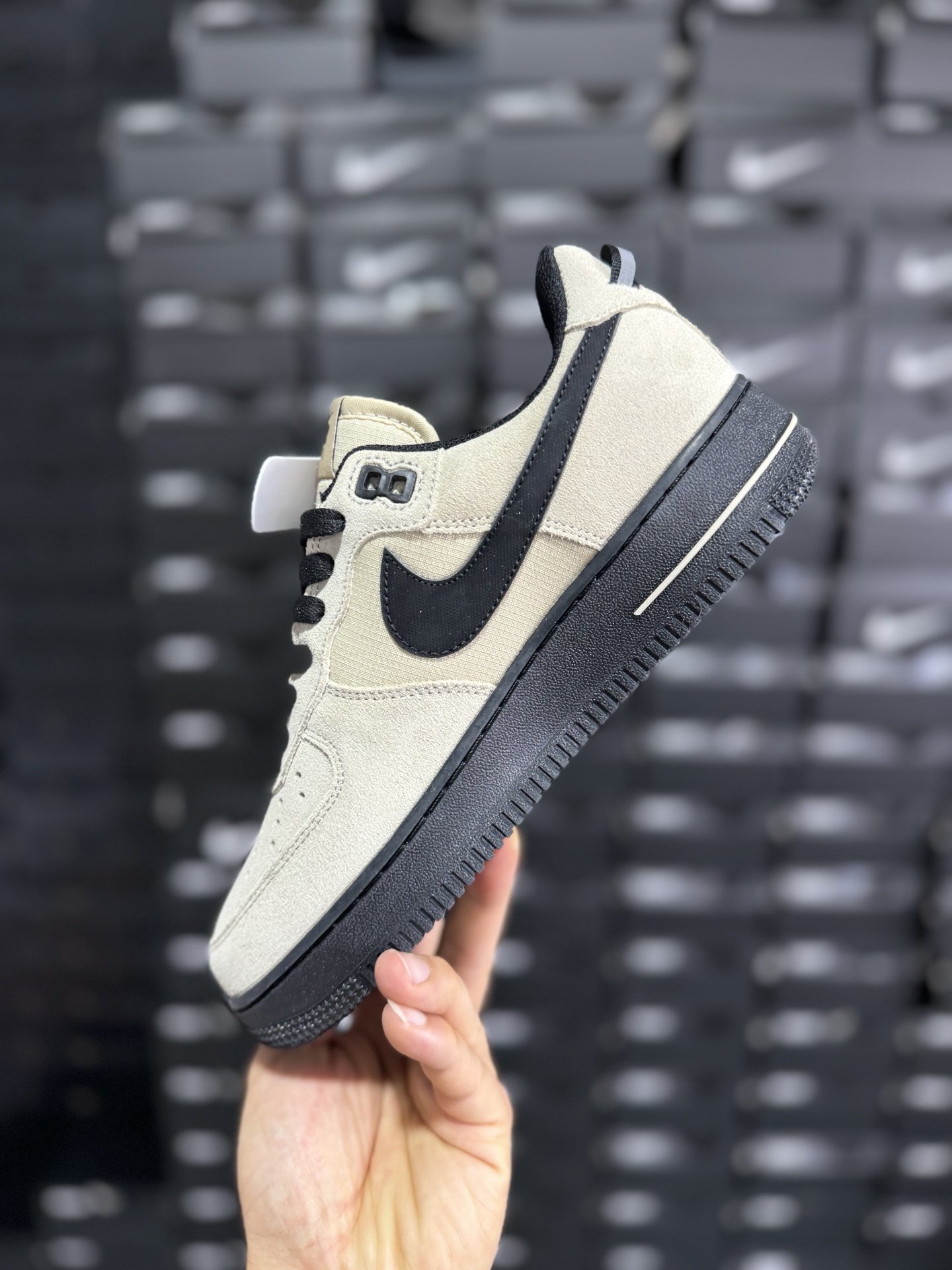 P180 耐克Nike Air Force 1 SK8 Low”Desert Khaki”空军一号低帮经典百搭休闲运动板鞋“翻毛沙卡其黑”HV6526-200