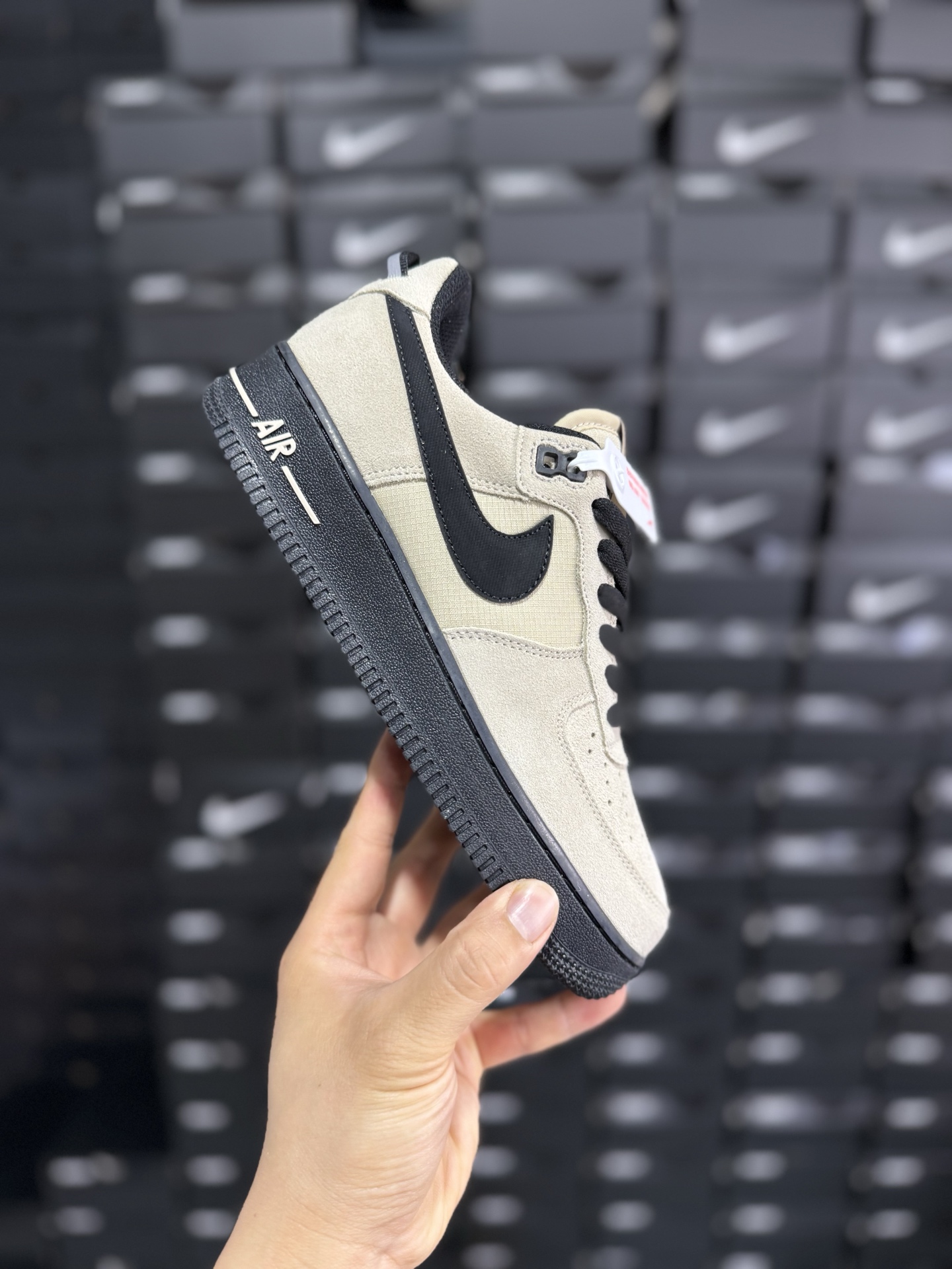 P180 耐克Nike Air Force 1 SK8 Low”Desert Khaki”空军一号低帮经典百搭休闲运动板鞋“翻毛沙卡其黑”HV6526-200