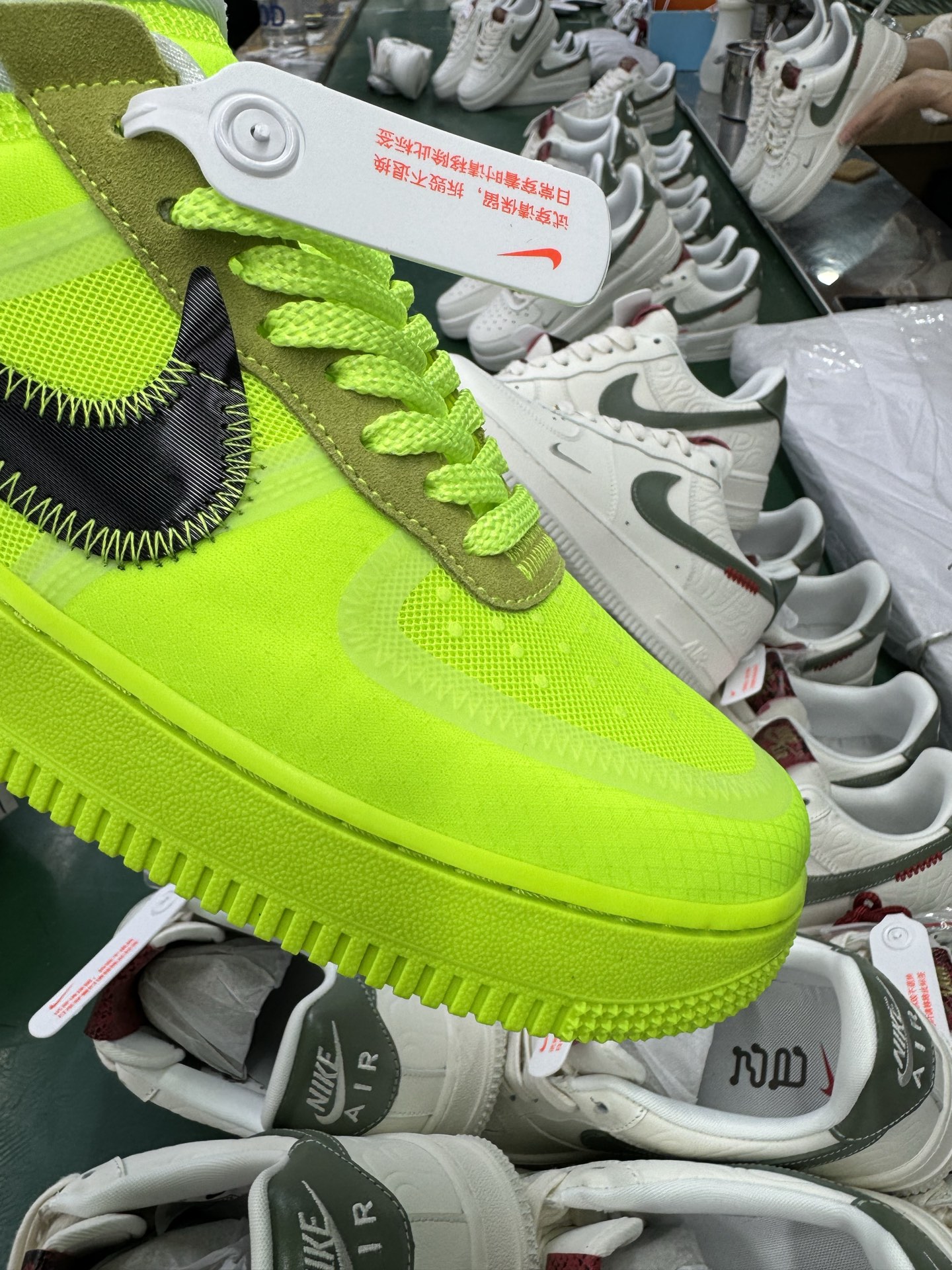 P版Nike Air Force 1 Low 07 x OFF-WHITE Part 2Volt THE THE 荧光绿 AO4606-700