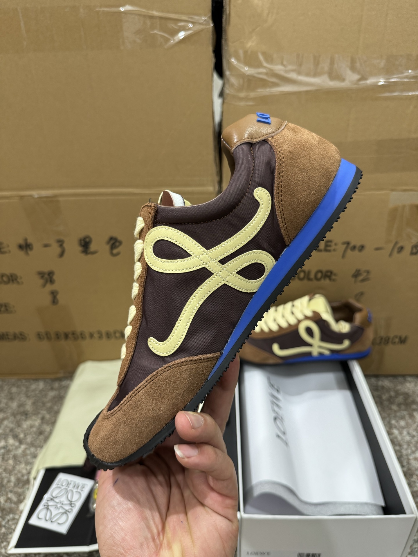 P280CS纯原LOEWE罗意威 Ballet Runner 2.0 棕色 LBR2282X11-4865