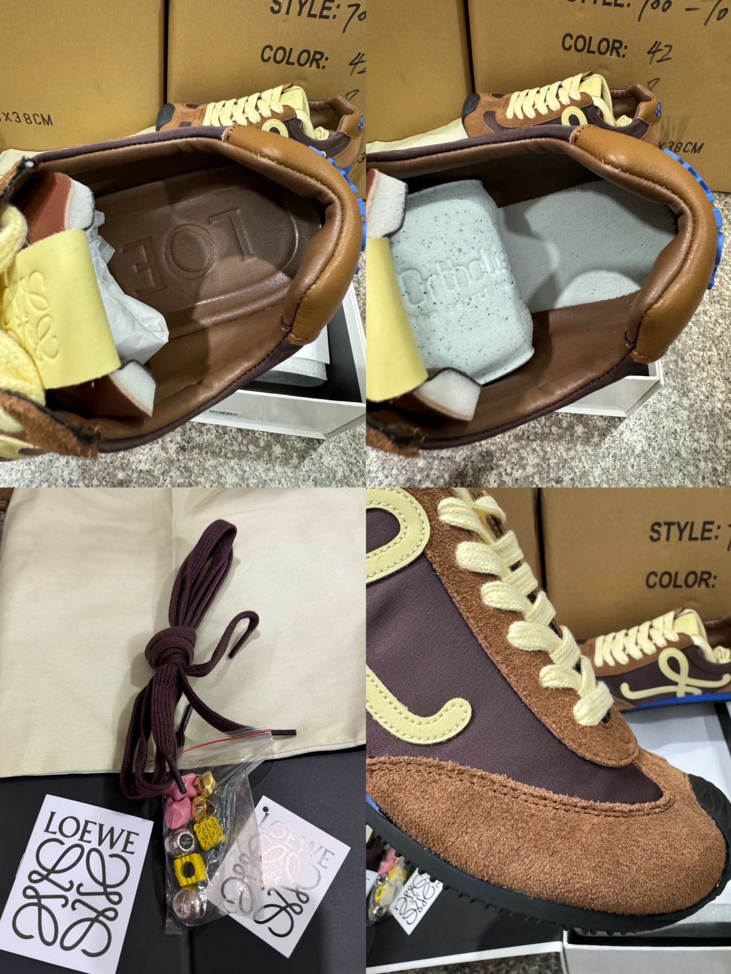 P280CS纯原LOEWE罗意威 Ballet Runner 2.0 棕色 LBR2282X11-4865