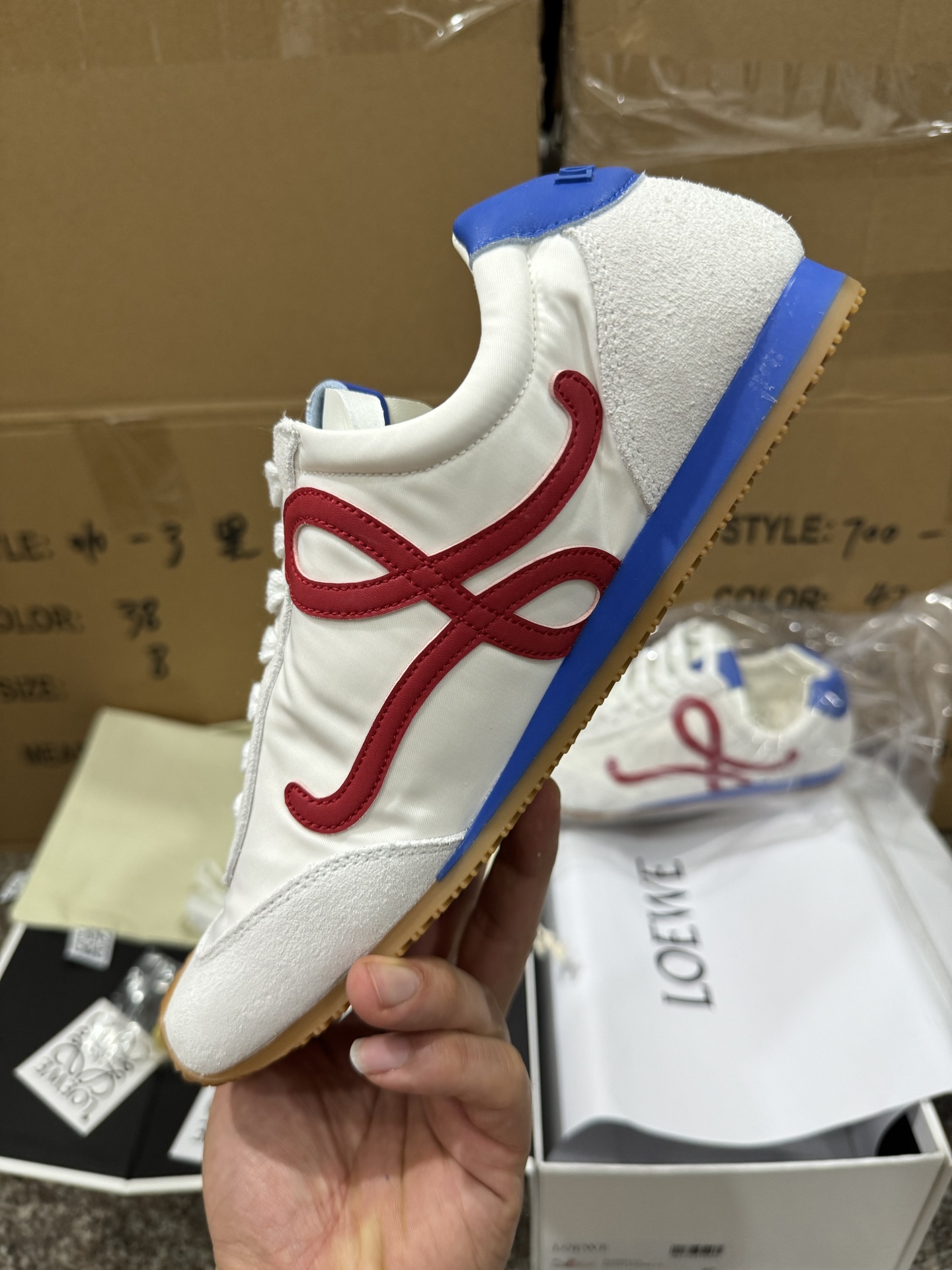 P280CS纯原LOEWE罗意威 Ballet Runner 2.0白蓝红 LLBR282X01-1102