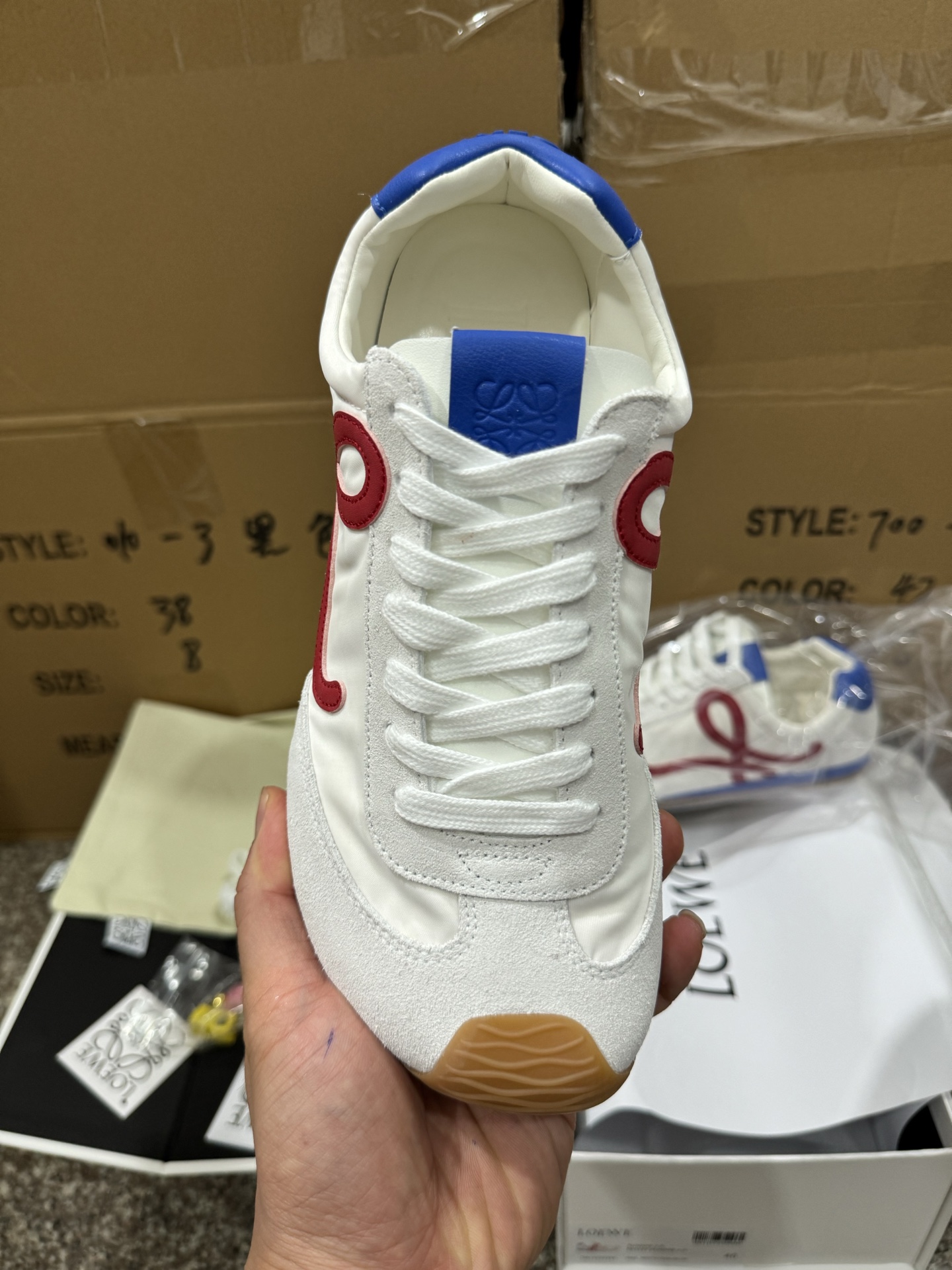 P280CS纯原LOEWE罗意威 Ballet Runner 2.0白蓝红 LLBR282X01-1102