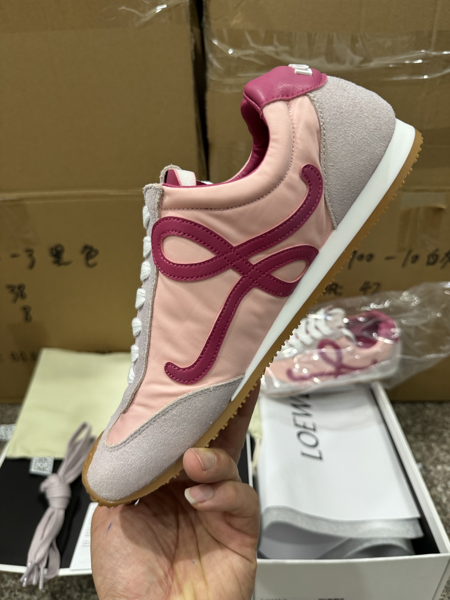 P280CS纯原LOEWE罗意威 Ballet Runner 2.0 樱花粉-Chinese UA Cheap High Quatity Brand Clothes Bags handbags Sneakers wholesale wholesaler seller from China Factory suppliers Fashion Clothing Shoes best Quality Beautiful Price P280CS纯原LOEWE罗意威 Ballet Runner 2.0 樱花粉