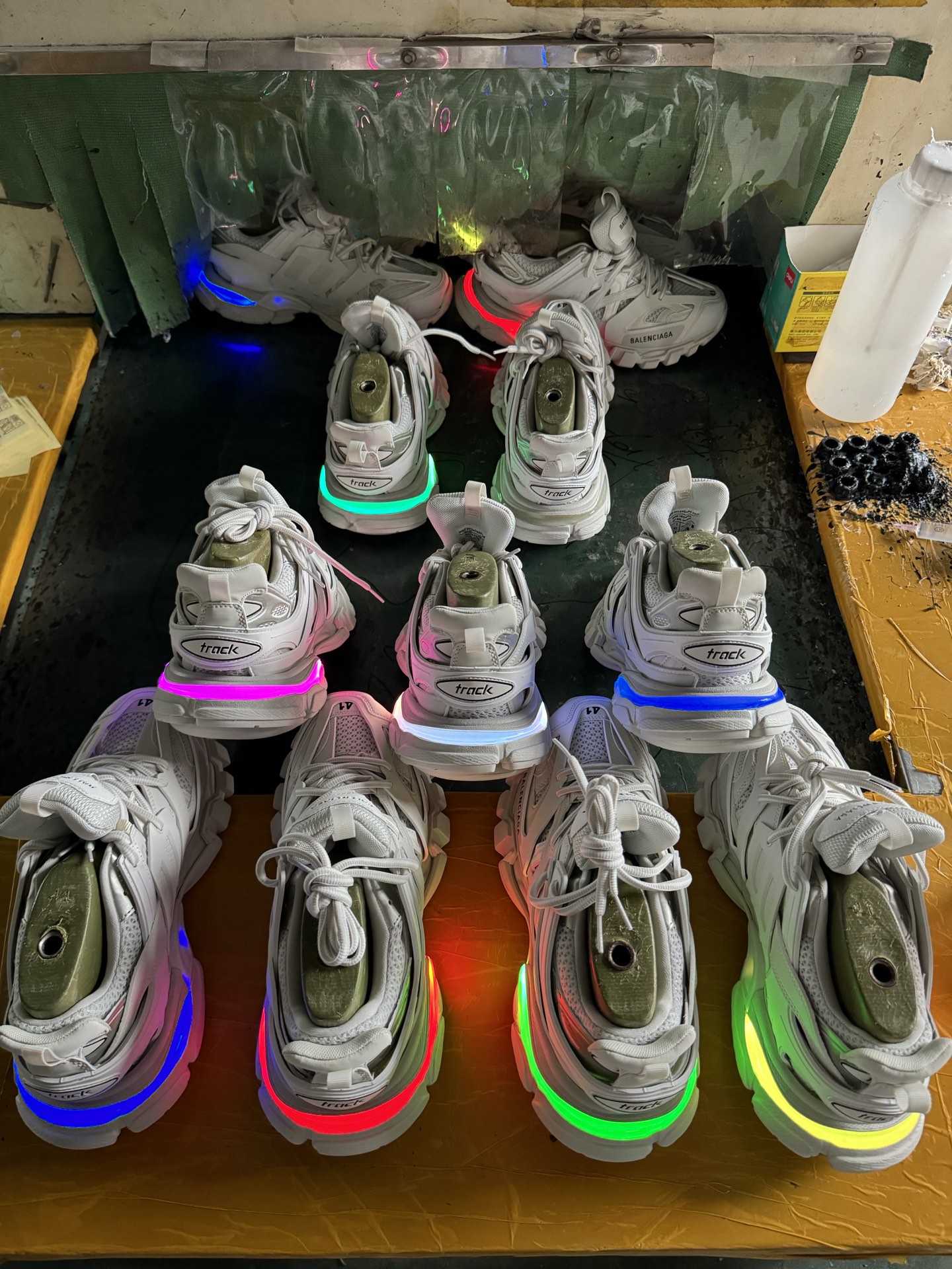 Balenciaga Track Mule Clear Sole Sneakers 3.0 LED Light Up Shoes