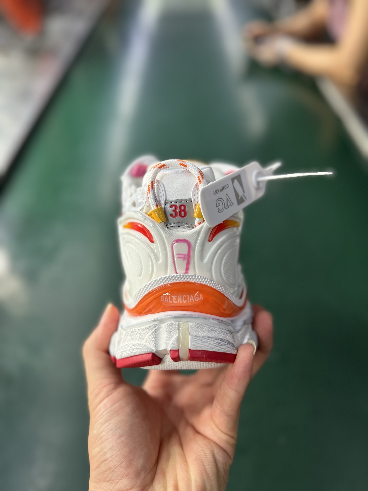 VG版本Balenciaga巴黎世家 Runner 2.0 白橙 772774 W3RMU 9756