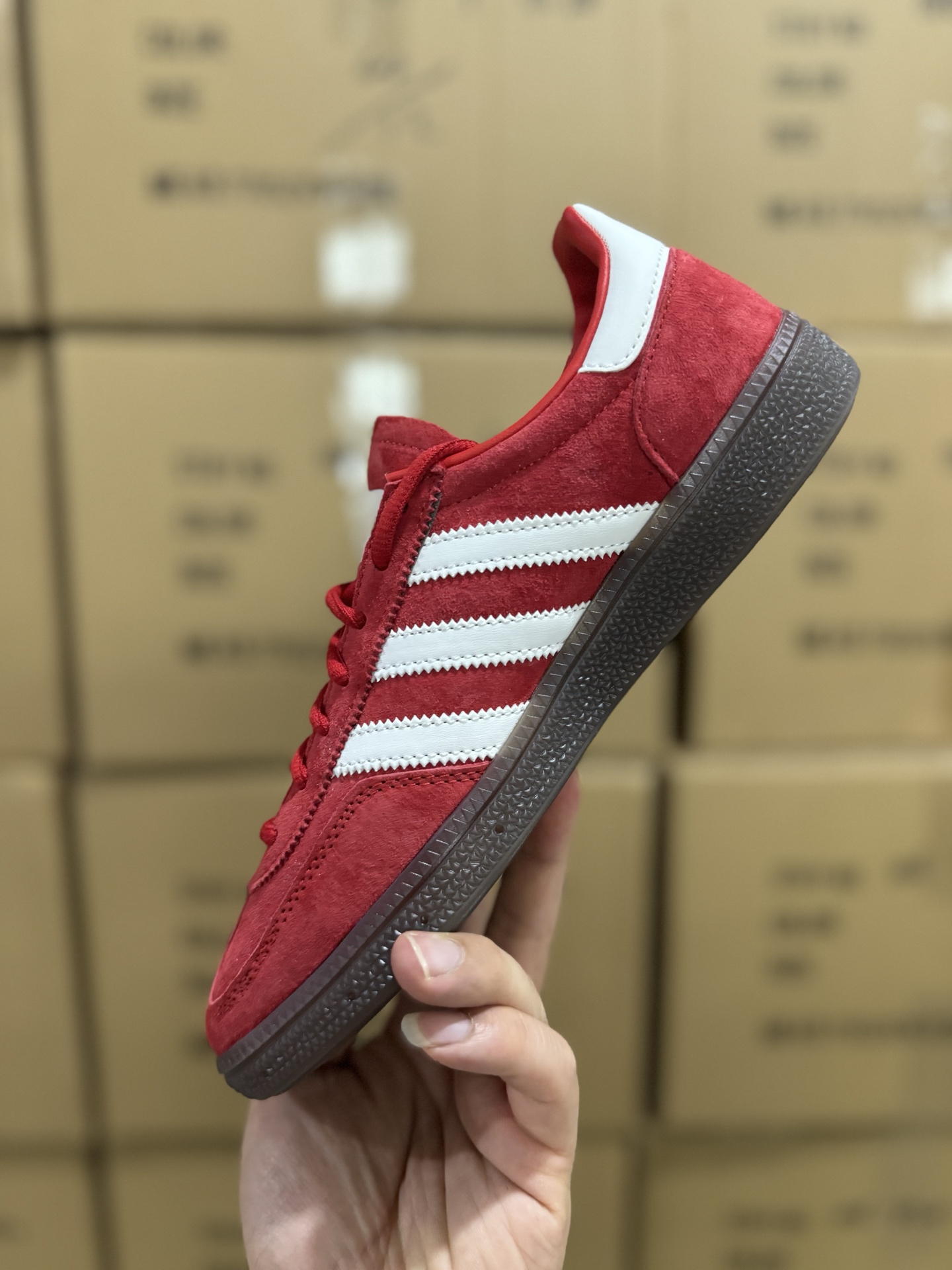 Adidas Handball Spezial Shoes - Red Suede, White Stripes - Premium Quality 4 i1755677296230 7208 0 2