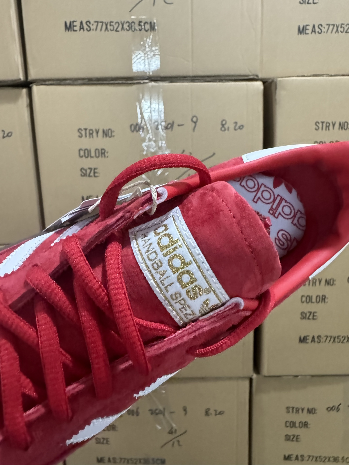 Adidas Handball Spezial Shoes - Red Suede, White Stripes - Premium Quality 6 i1755677300566 690 0 4