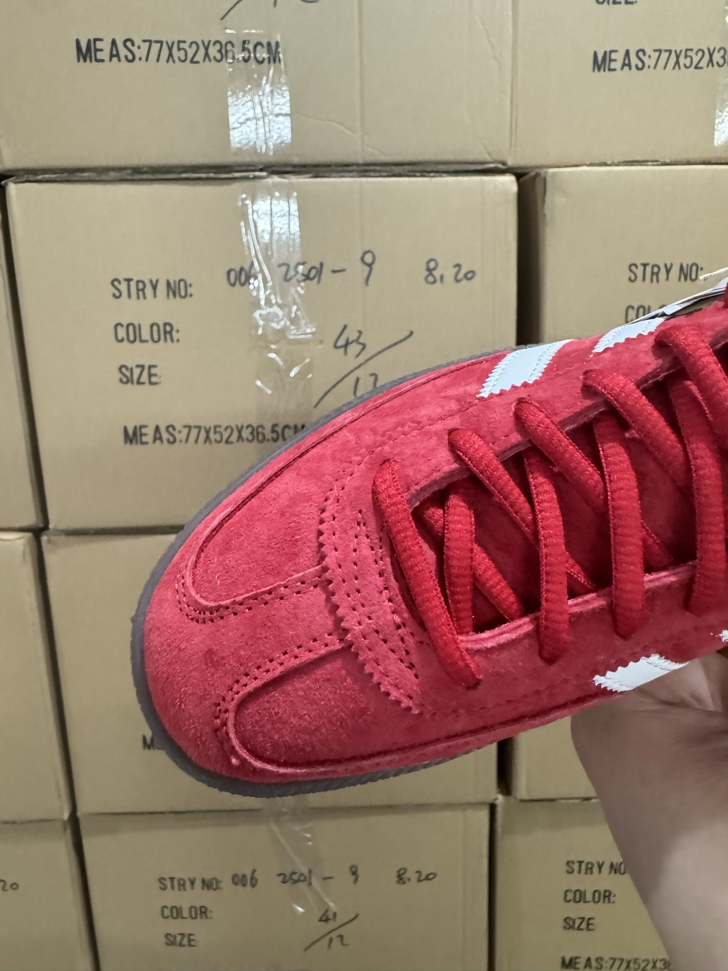 Adidas Handball Spezial Shoes - Red Suede, White Stripes - Premium Quality 5 i1755677302782 1886 0 3