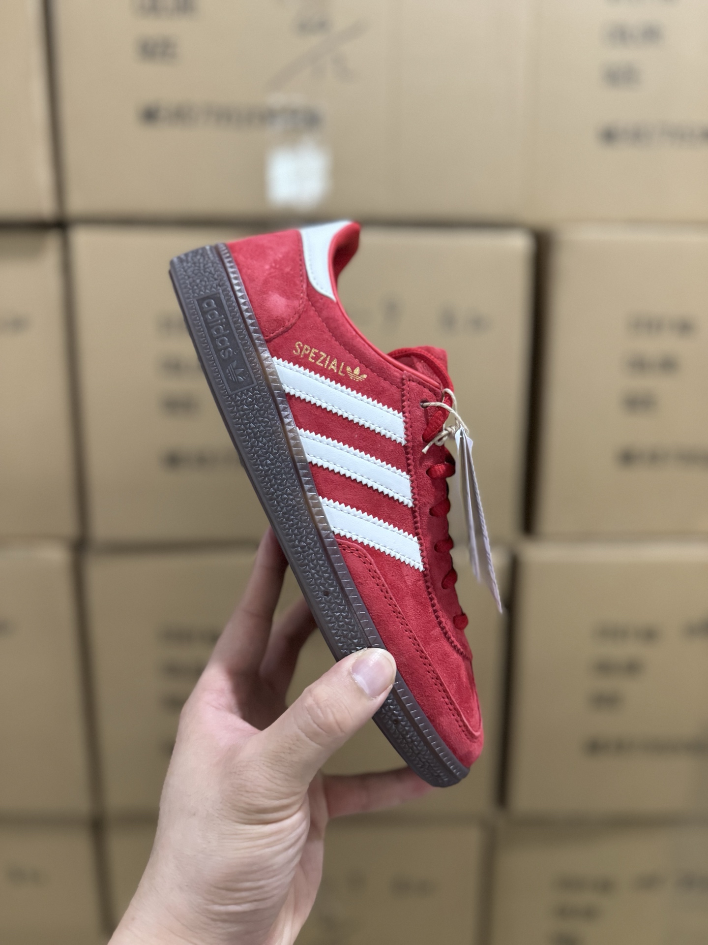 Adidas Handball Spezial Shoes - Red Suede, White Stripes - Premium Quality 2 i1755677310420 1402 0 0