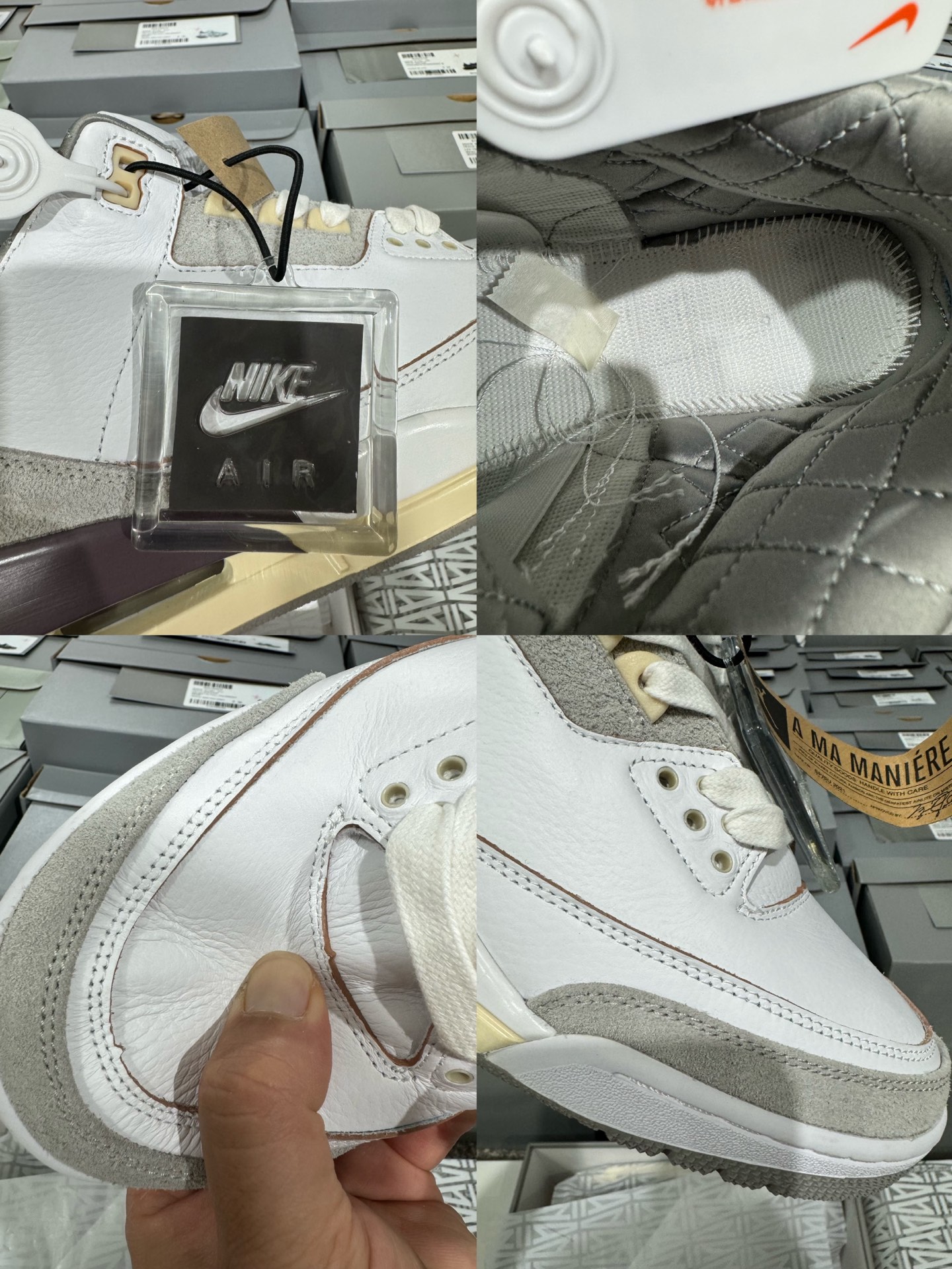 A Ma Maniére x Air Jordan 3 Retro SP 'Medium Grey' Basketball Shoes 9 i1757161340576 9934 0 8