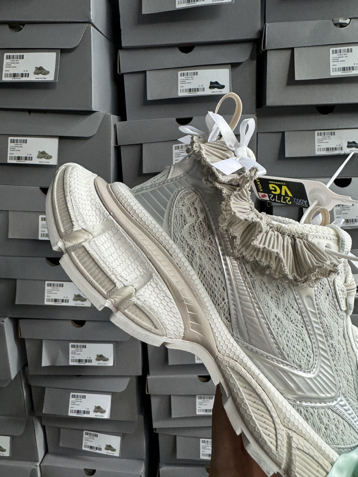 P450VG版本蕾丝绸缎Balenciaga 3XL Denim 巴黎世家十代潮流跑鞋 WTSAX0210