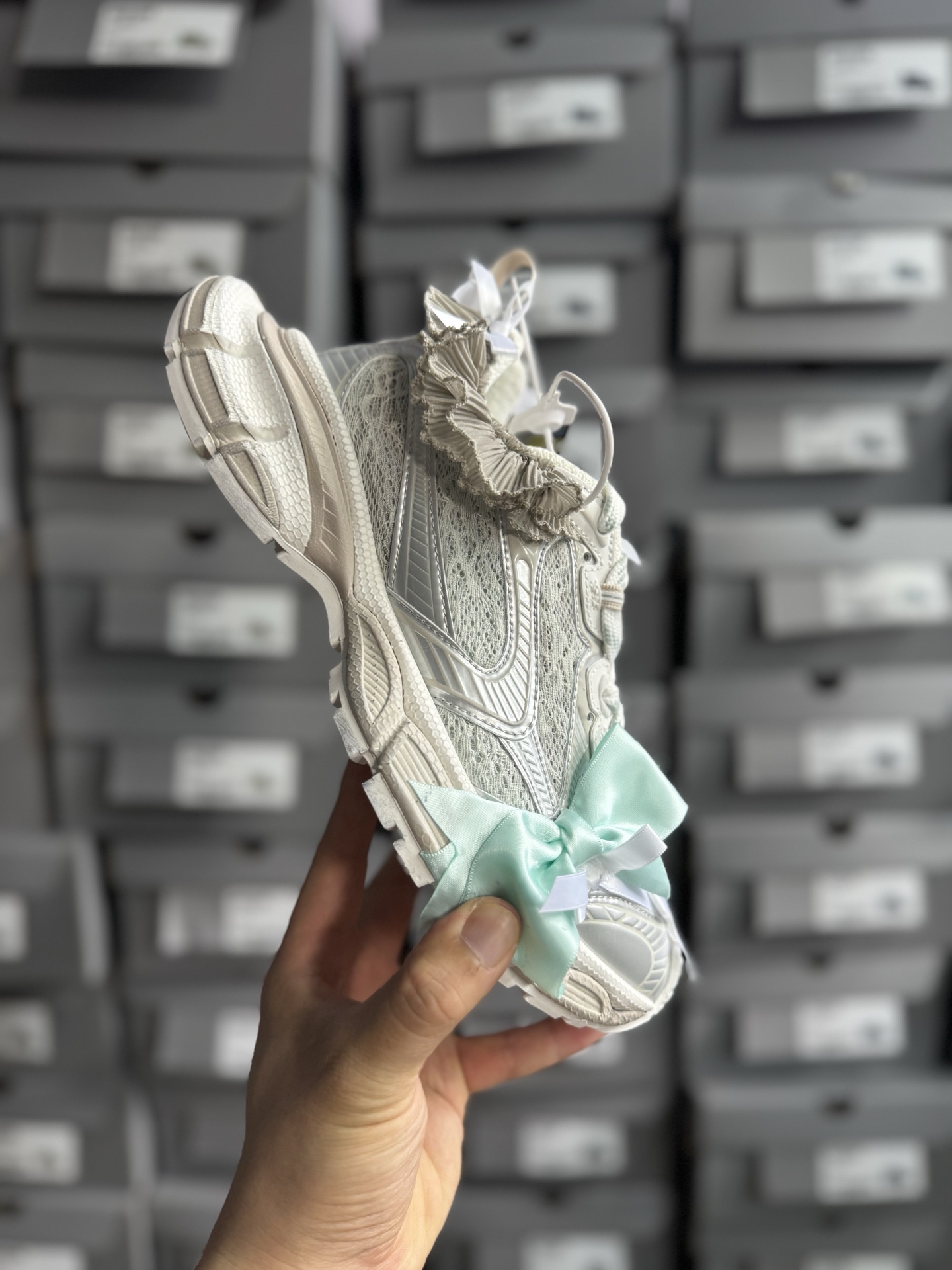 P450VG版本蕾丝绸缎Balenciaga 3XL Denim 巴黎世家十代潮流跑鞋 WTSAX0210