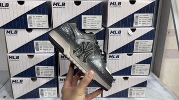 MLB Chunky Liner Sneakers - Graffiti Design, Lightweight, Platform, Casual