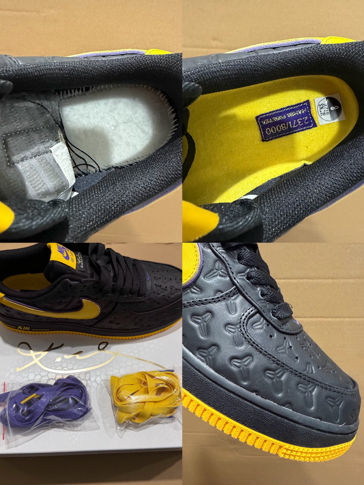特价 福利‼️ 原装头层Nike Air Force 1 Low “Kobe Bryant” 防黑黄男女