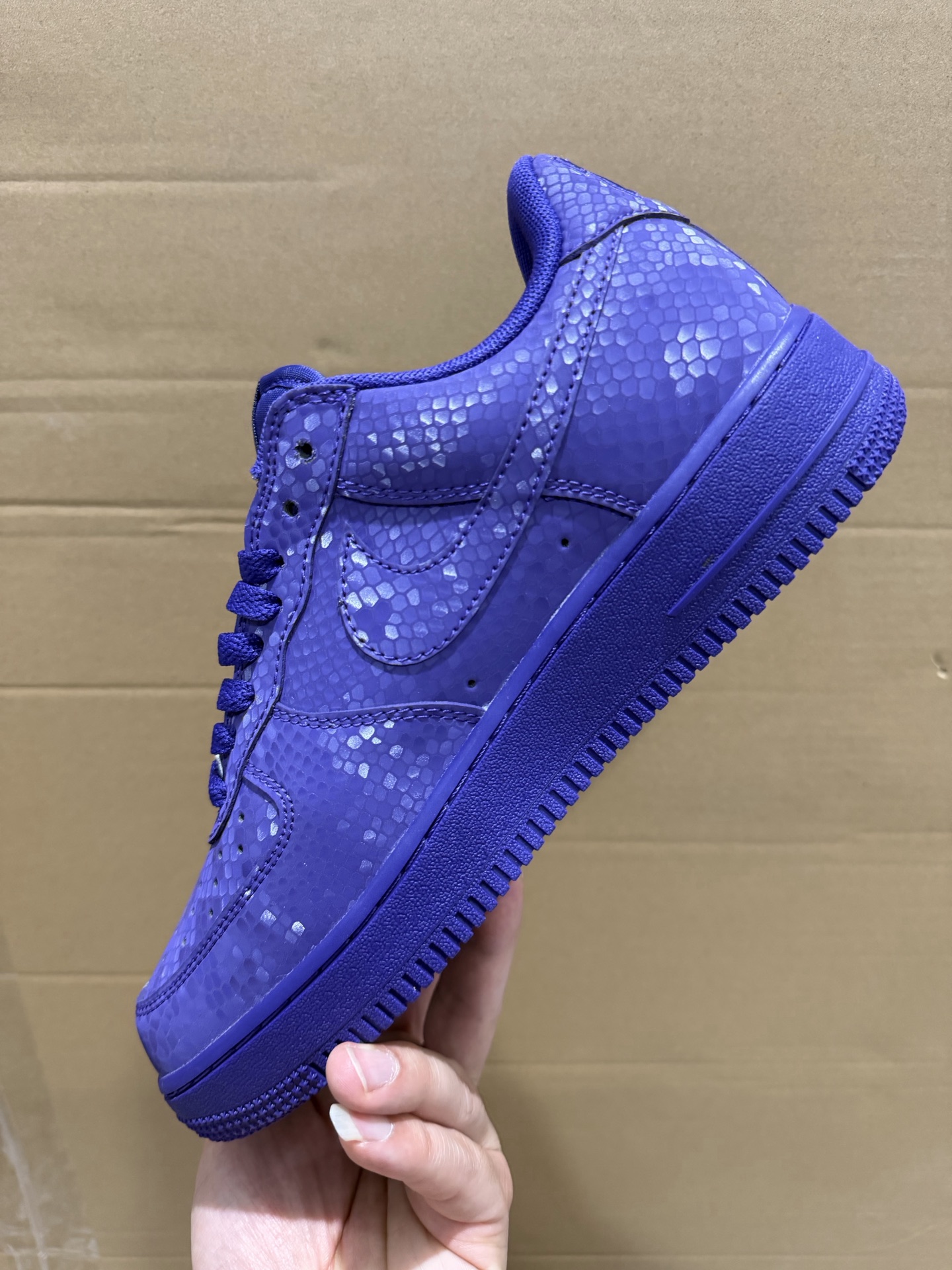 特价福利 ‼️原装皮革Nike Air Force 1 Low Kobe Forever 紫色蛇纹 Ko