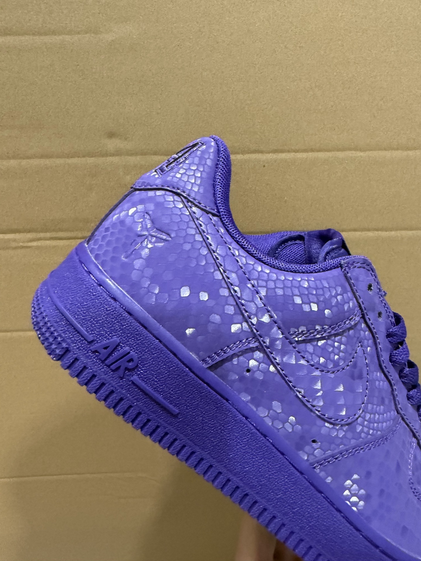 特价福利 ‼️原装皮革Nike Air Force 1 Low Kobe Forever 紫色蛇纹 Ko