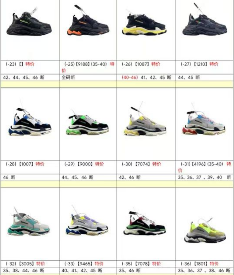 特价福利  OK版Balenciaga 巴黎1代系列 尺码：35-46 ，o