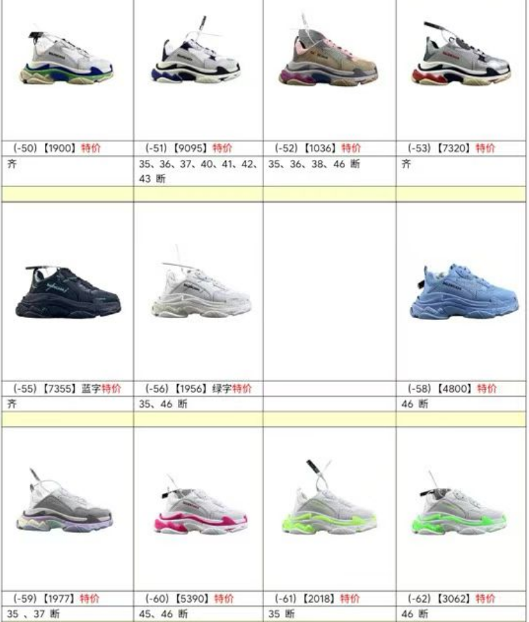 特价福利  OK版Balenciaga 巴黎1代系列 尺码：35-46 ，o