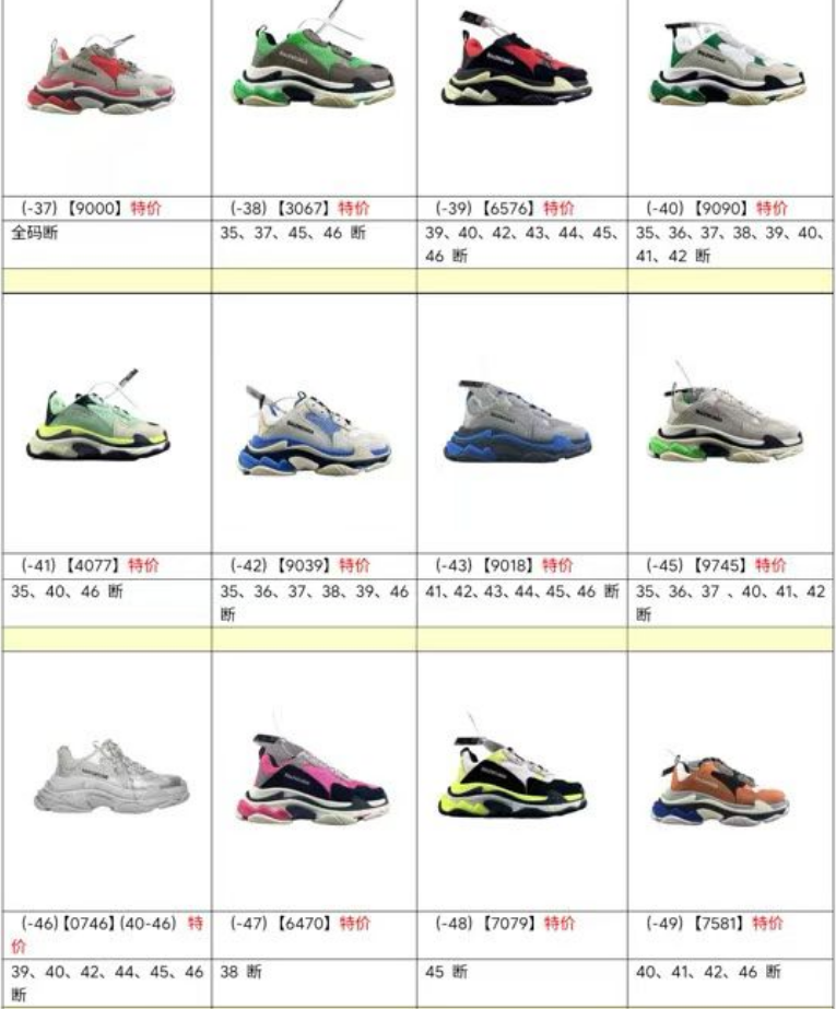 特价福利  OK版Balenciaga 巴黎1代系列 尺码：35-46 ，o