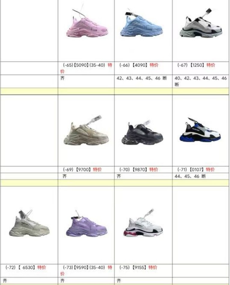 特价福利  OK版Balenciaga 巴黎1代系列 尺码：35-46 ，o