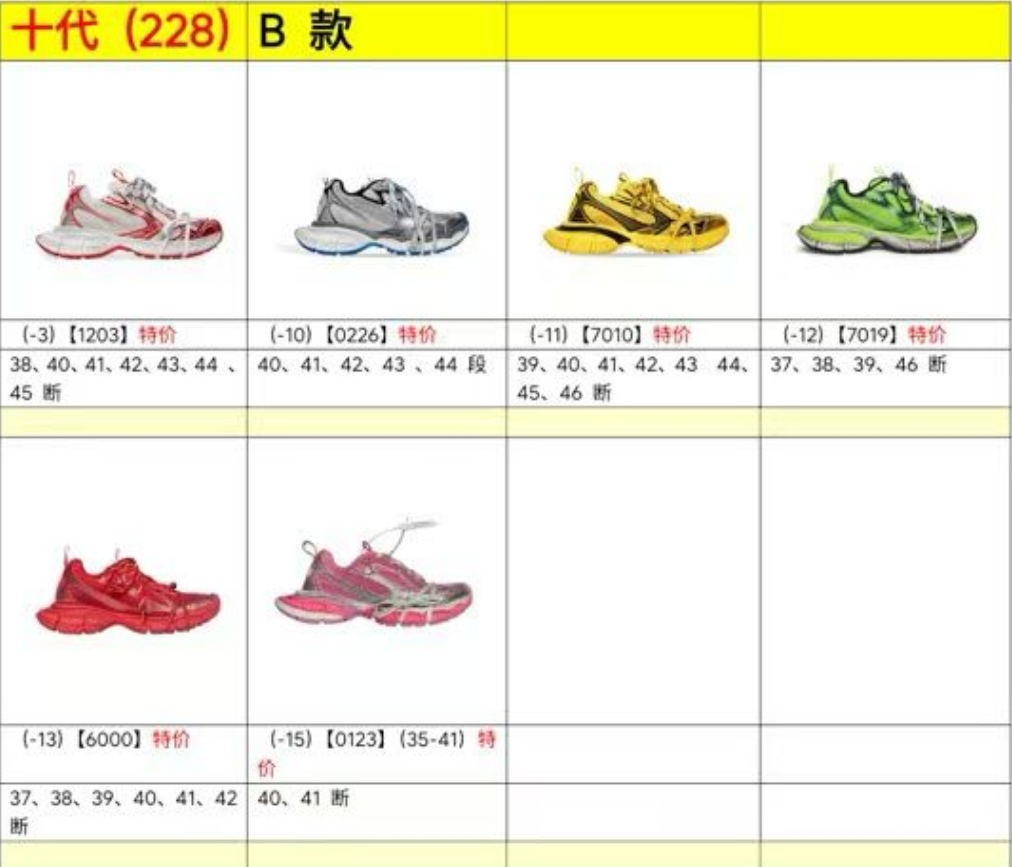 特价福利  OK版Balenciaga 巴黎3XL系列 尺码：35-46 ，o