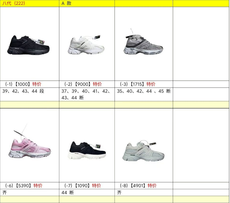 特价福利  OK版Balenciaga 巴黎8代系列 尺码：35-46 ，o