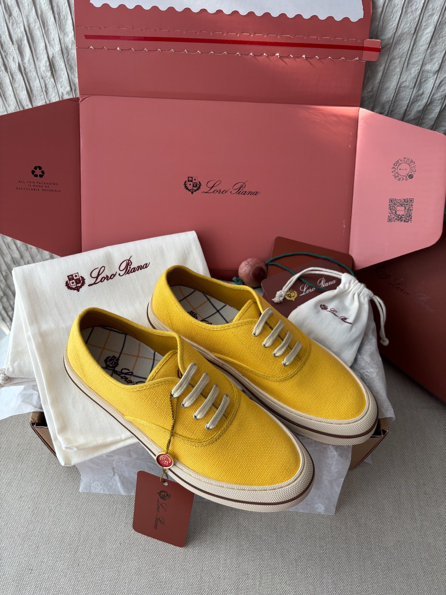 Кеды Loro Piana желтые
