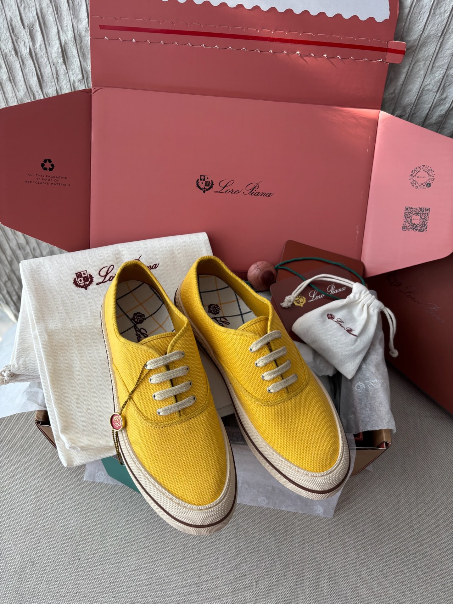 Кеды Loro Piana желтые