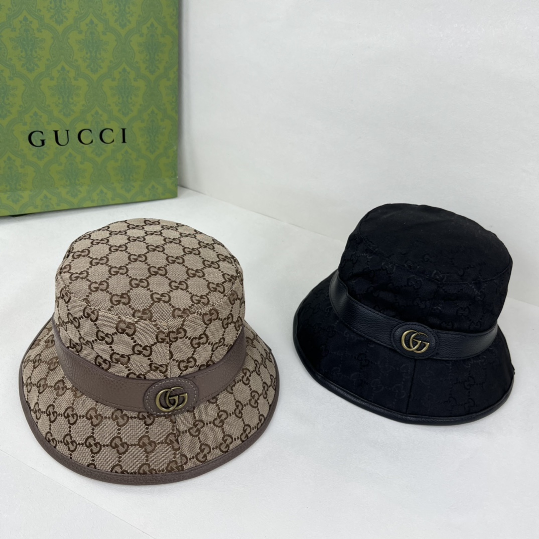 Adulto, sombrero de pescador Gucci 🎩 tela de piel de cerdo 🧢 calidad original de la web oficial, ¡en oferta! 🔥🎩 Art…