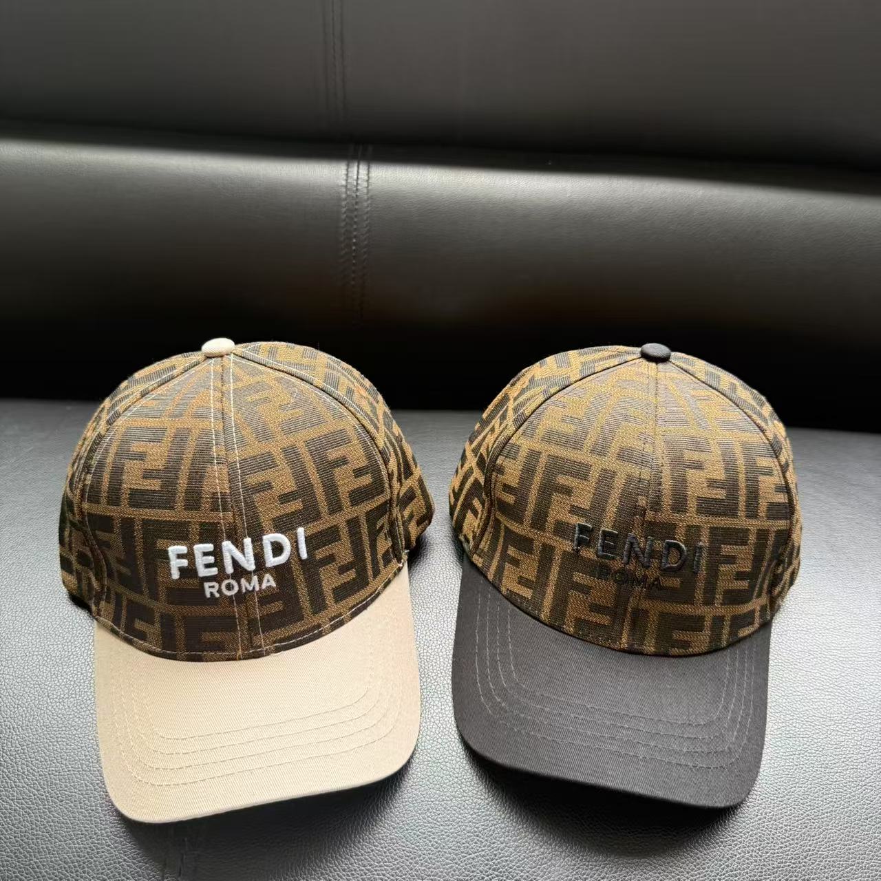 Adulto, gorra de béisbol FENDI🎩 Mismo modelo que el sitio web oficial, popular en Xiaohongshu, doble FF❤️ Forro interi…