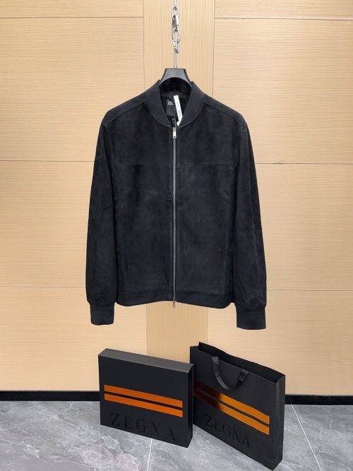 Zegna Men's Suede Leather Jacket - Classic Bomber Style, Luxurious Feel 1 Zegna Men's Suede Leather Jacket - Classic Bomber Style, Luxurious Feel