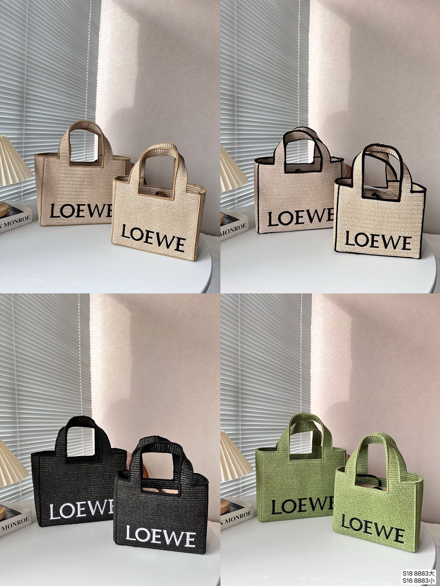 Loewe Tote Bags Weave Straw Woven Summer Collection