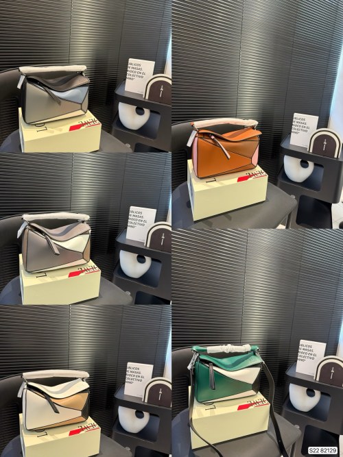 Loewe Puzzle Mini Bag With Folding Box, Geometric Design, Youthful Colors