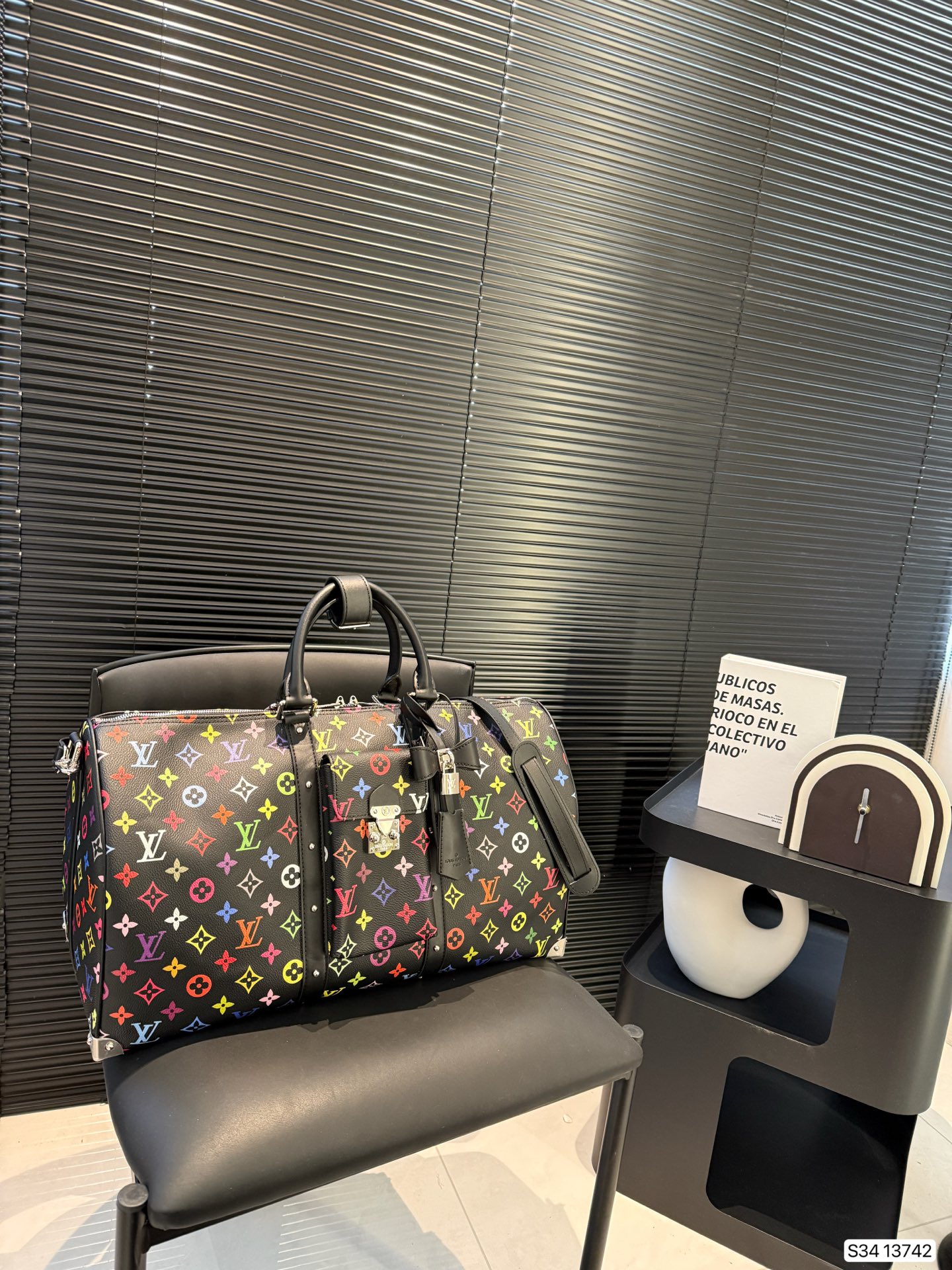 Louis Vuitton White Monogram Multicolore Duffle Bag, 47 cm 4 i1741000638600 2506 0 2