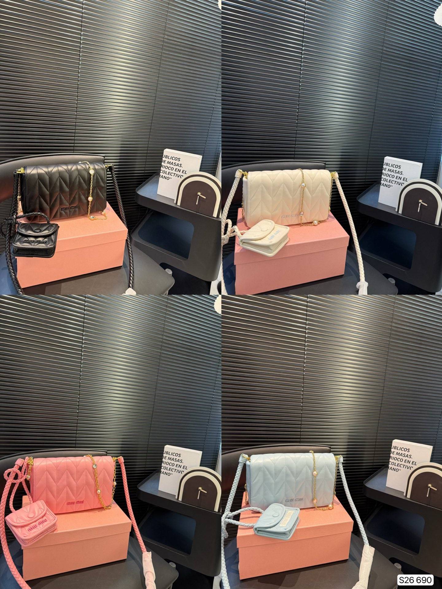 💰380 配盒子
缪缪MIUMIU 宝石褶皱链条包
又甜又酷 一整个爱住
百搭时尚 颜值超高
是每个潮酷女孩必入单品
尺寸:23 16 货号690