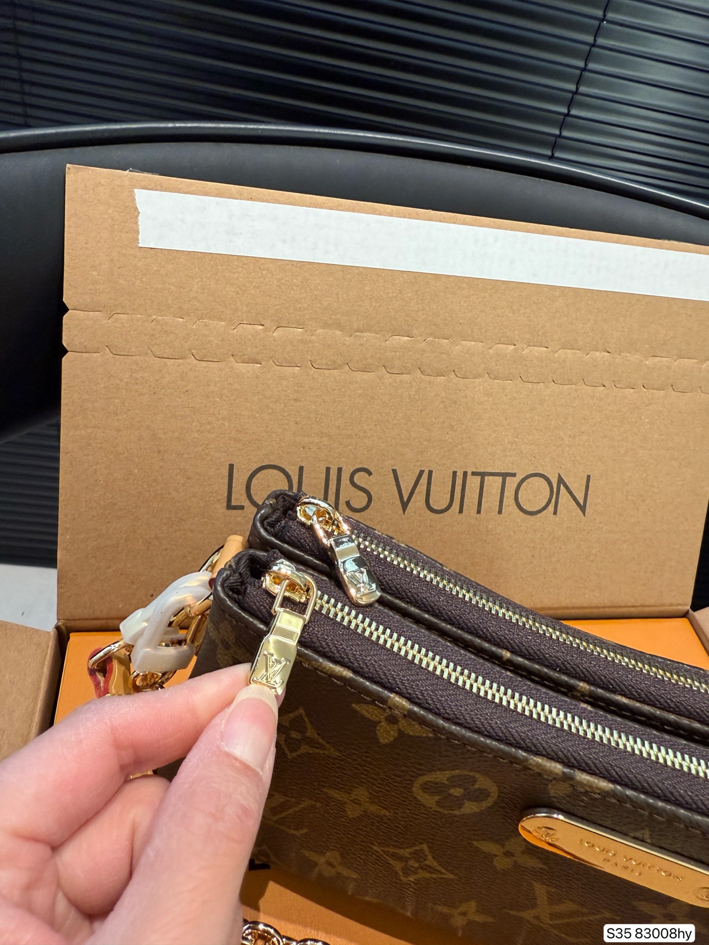 Louis Vuitton Liv Pochette Double Zip Monogram Canvas Crossbody Bag 9 i1746783103814 4508 0 7