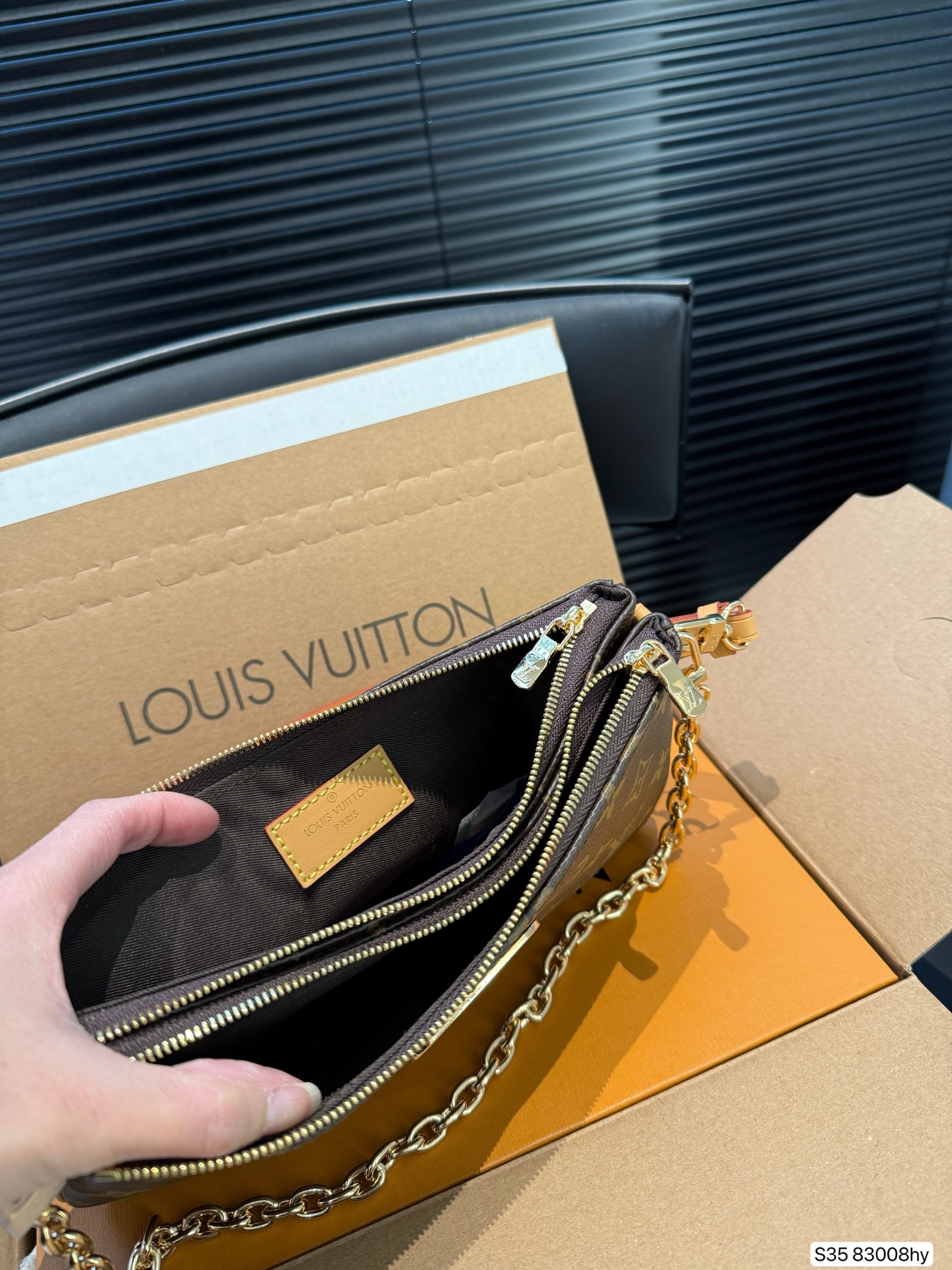 Louis Vuitton Liv Pochette Double Zip Monogram Canvas Crossbody Bag 10 i1746783103828 9406 0 8