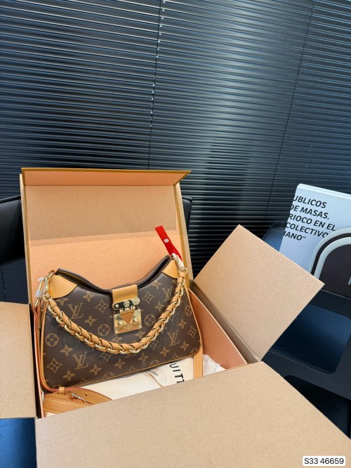 Louis Vuitton Twinny Handbag Monogram & Leather, 28 cm - Chic Versatility 1 Louis Vuitton Twinny Handbag Monogram & Leather, 28 cm - Chic Versatility