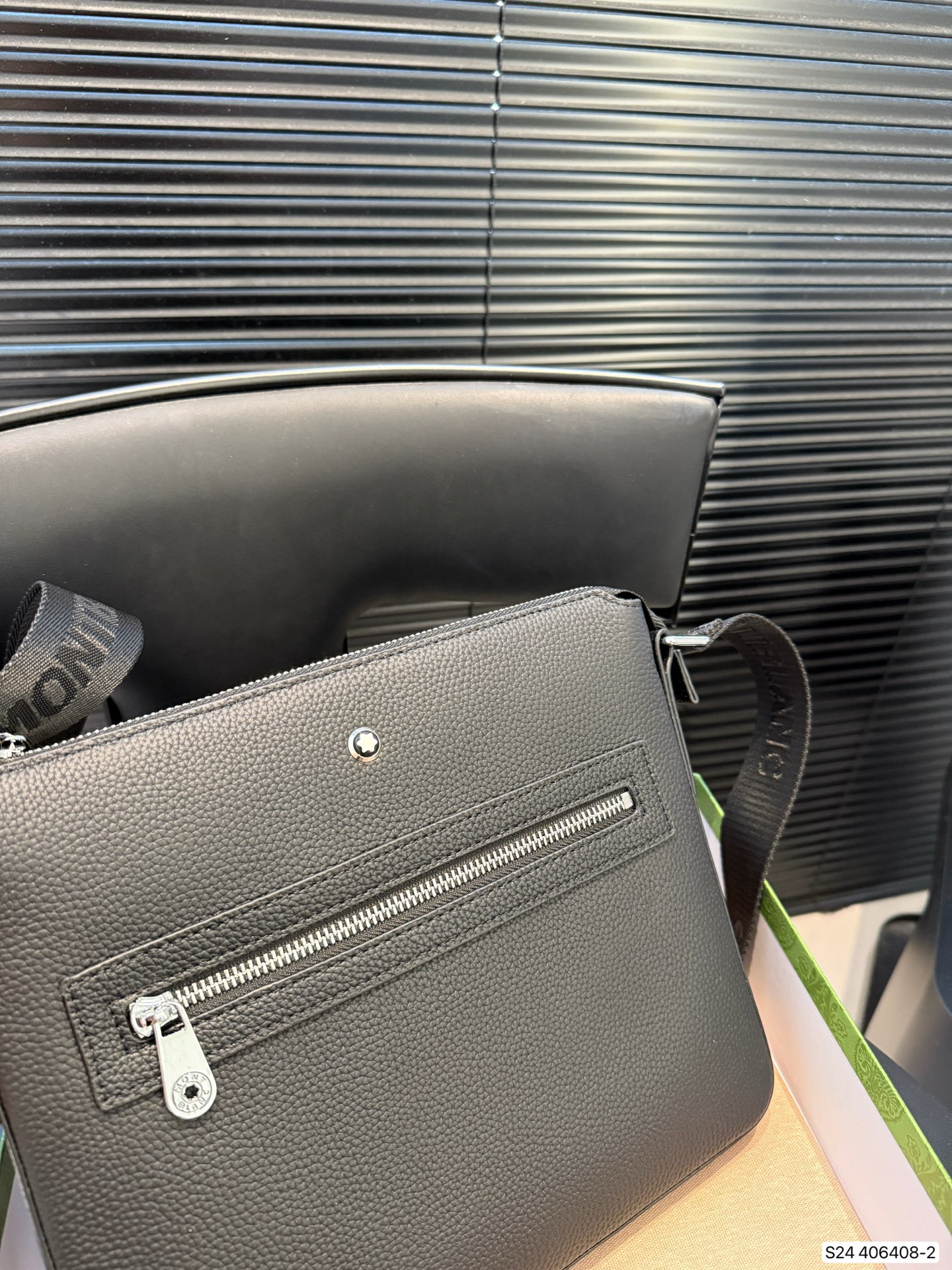 Montblanc Men's Black Leather Camera Bag, Adjustable Shoulder Strap 7 i1754294082279 780 0 5