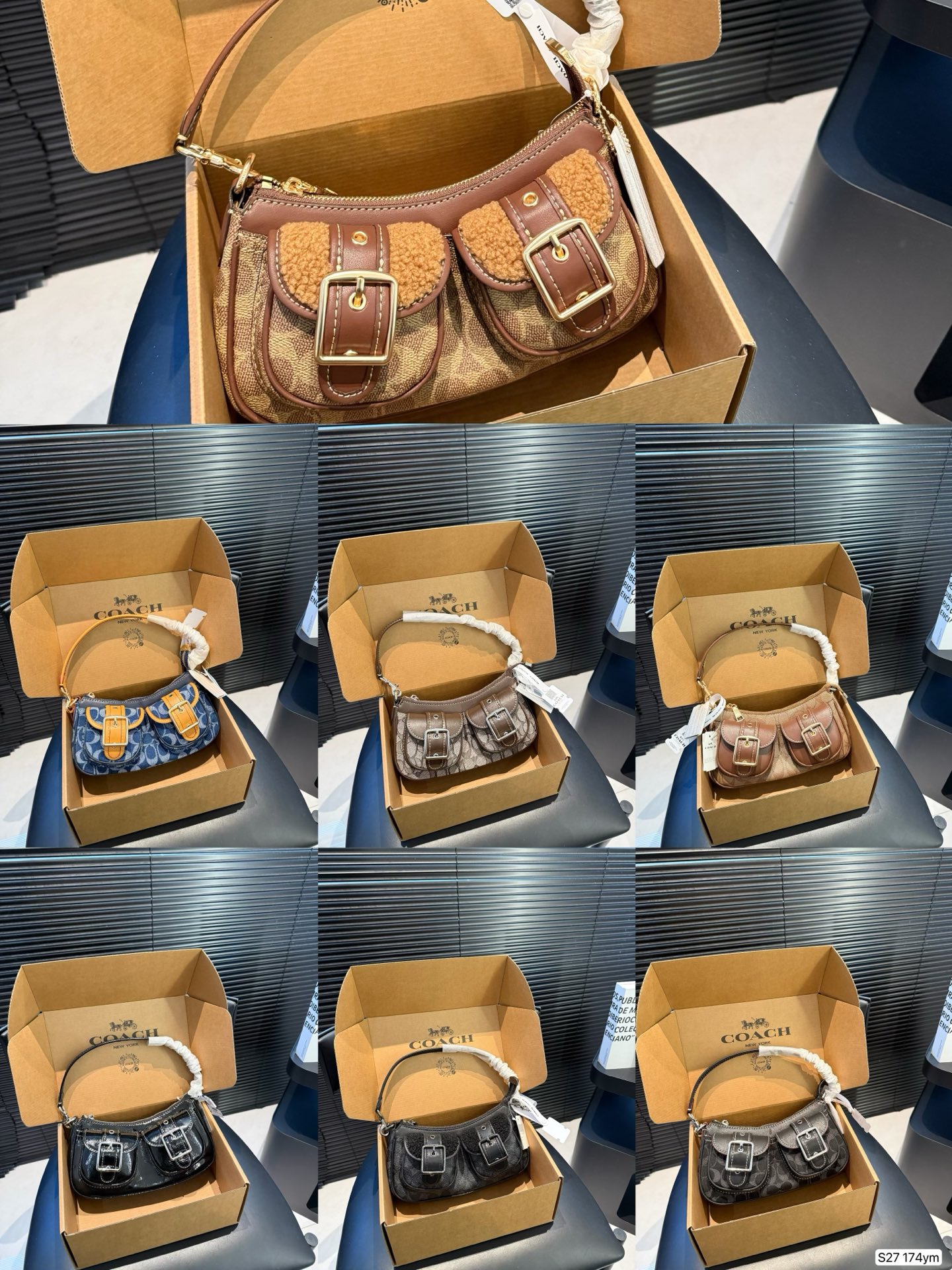 P278 With Airplane Case Coach | Instantly Fanned By Ashton Bags | This Ashton Mini Bag Is So Girly | Continuing The Classic Retro Bag Shape | More Compact And Exquisite | Cargo Pockets Can Hold Small Items | Cute And Eye-catching When Carrying Out The Door | Turn Heads When Going Out | Size 24 11 Item No. 174