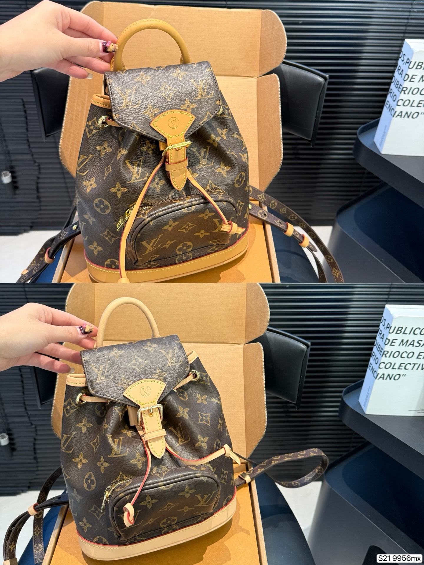 P233 Folding Box Lv Backpack With Airplane Box This One Was Almost Sold Out As Soon As It Came Out Style, Personality And Fashion Louis Vuitton Quality Michael Whether It Is Business Occasions Or Leisure Activities, Michael Backpack Is Suitable And Very Practical. Drawstring Closure And Adjustable Shoulder Straps. Size: 20 21 Item No. 9956