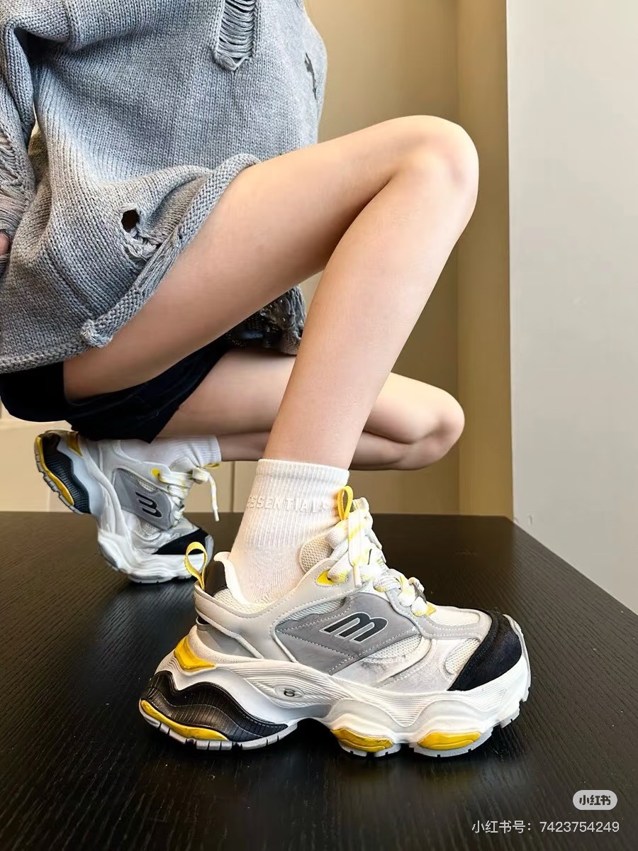 NO:174353,Model's foot pictures, dad's shoes19860909模特上脚图,老爹鞋,Women's Shoes