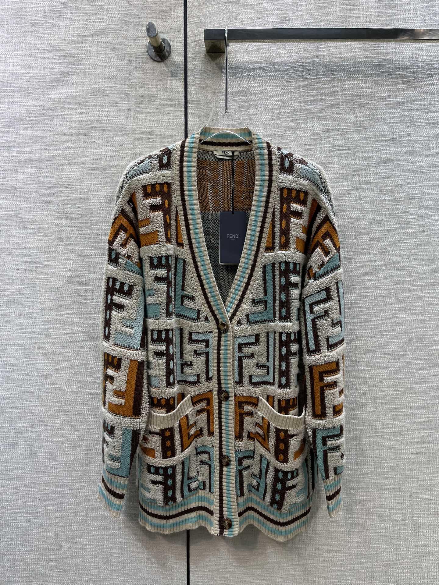 Fendi Clothing Cardigans Coats & Jackets White Fall/Winter Collection