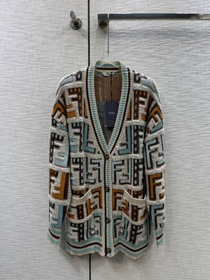 Fendi Clothing Cardigans Coats & Jackets White Fall/Winter Collection