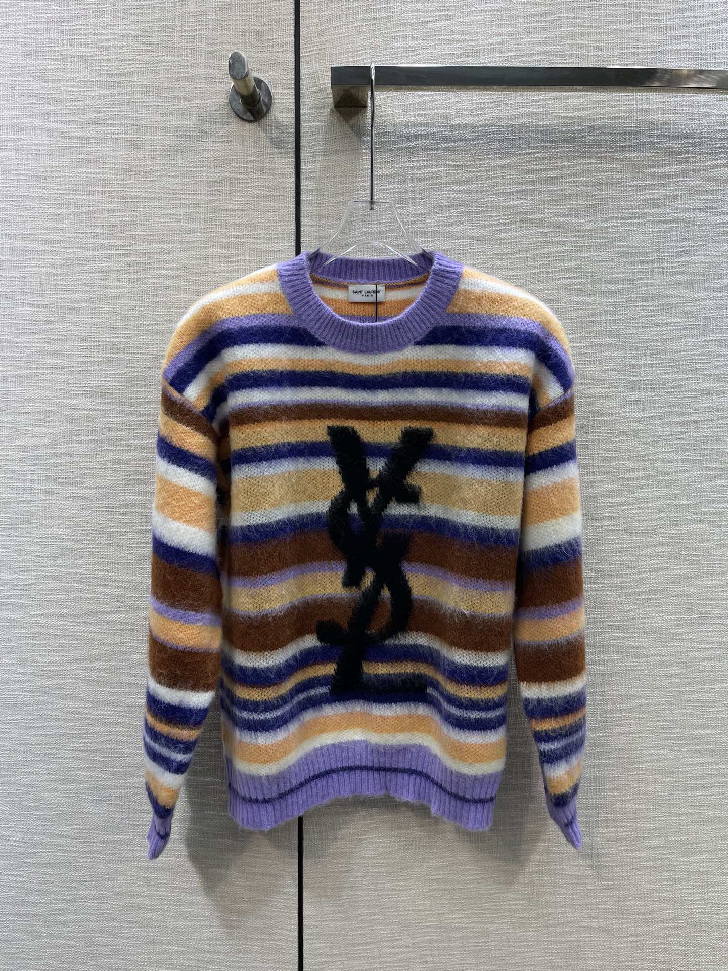 Yves Saint Laurent Clothing Sweatshirts Knitting Spring Collection Vintage Long Sleeve