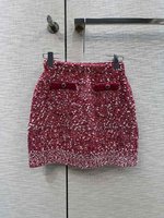 Chanel Good
 Clothing Skirts At Cheap Price
 Red White Knitting Fall/Winter Collection