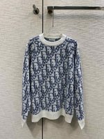 Dior Clothing Knit Sweater Sweatshirts White Knitting Wool Fall Collection