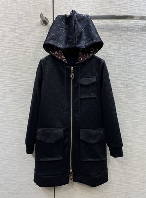Louis Vuitton Clothing Coats & Jackets Corduroy Fall/Winter Collection Hooded Top