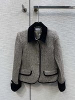 Chanel Clothing Coats & Jackets Black Splicing Fall/Winter Collection Vintage